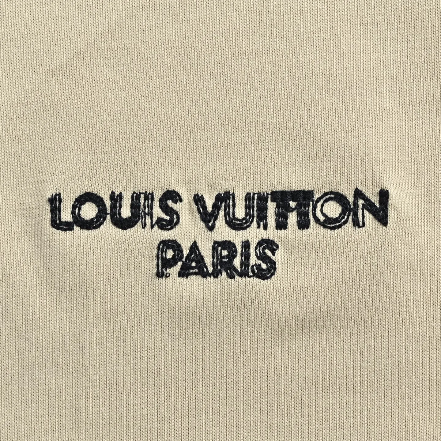 Louis Vuitton/Louis Vuitton 26ss embroidered logo letter short sleeves
